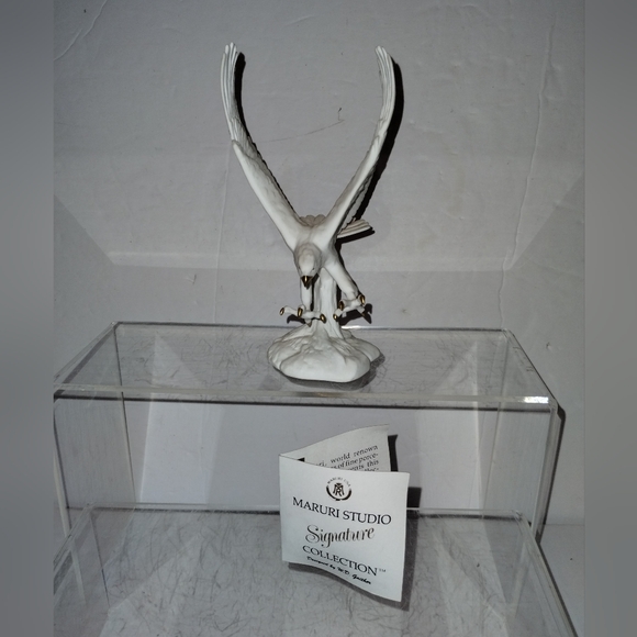 1985 Maruri Signature Collection By W.D. Gaither " Hawk " With 24k Gold Paint - Picture 2 of 13